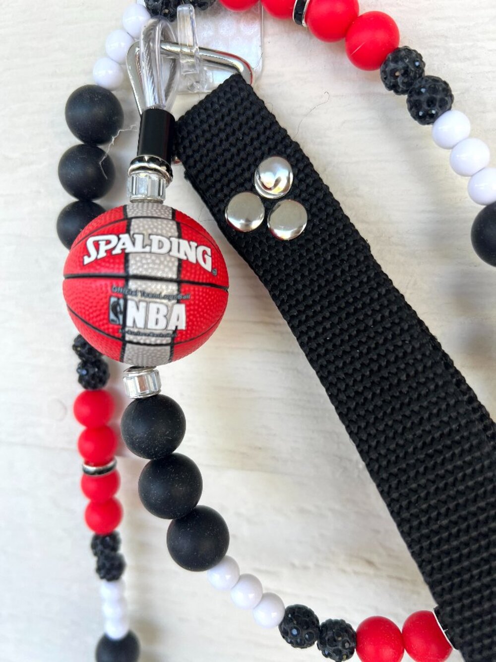 Chicago Bulls NBA - Bougie Beaded Dog Leash - Handmade